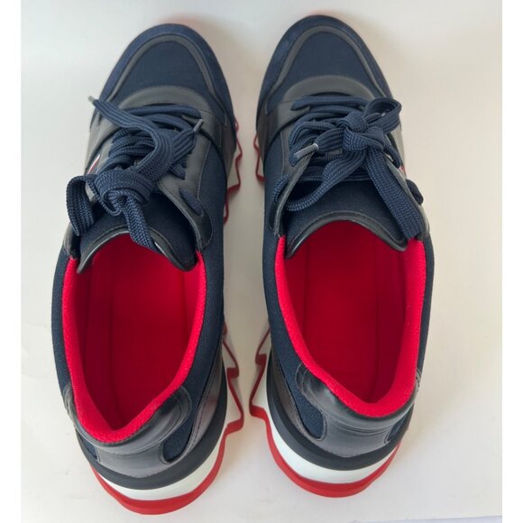 Christian Louboutin Nastroshark Low Top Men Sneakers Navy Blue Size 45 US12 - Picture 3 of 16